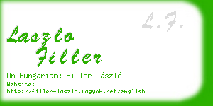 laszlo filler business card